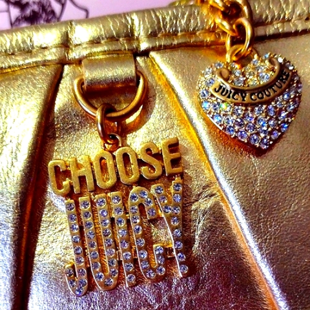 Juicy Couture Luxury  Leather Gold Mini 🛍️ 8 Jumb - Picture 15 of 16
